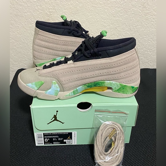 Womens Jordan 14 Retro Aleali May Fortune sz 8.5 - Picture 2 of 7